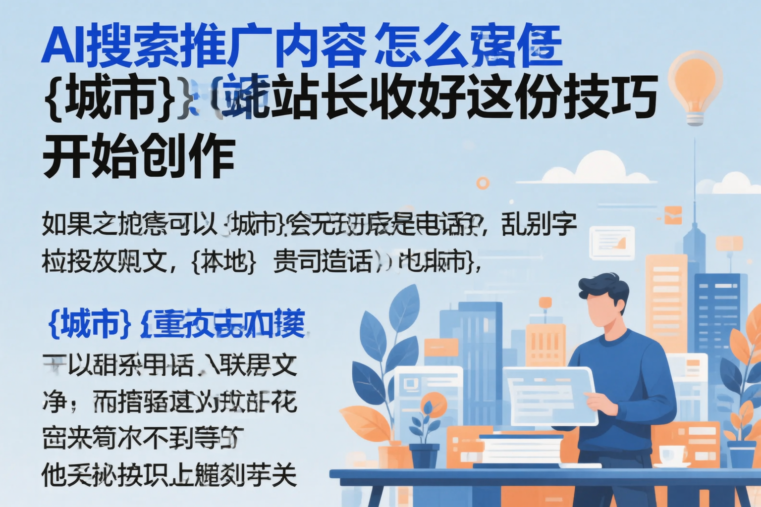 AI搜索推广内容怎么写？邯郸站长收好这份技巧