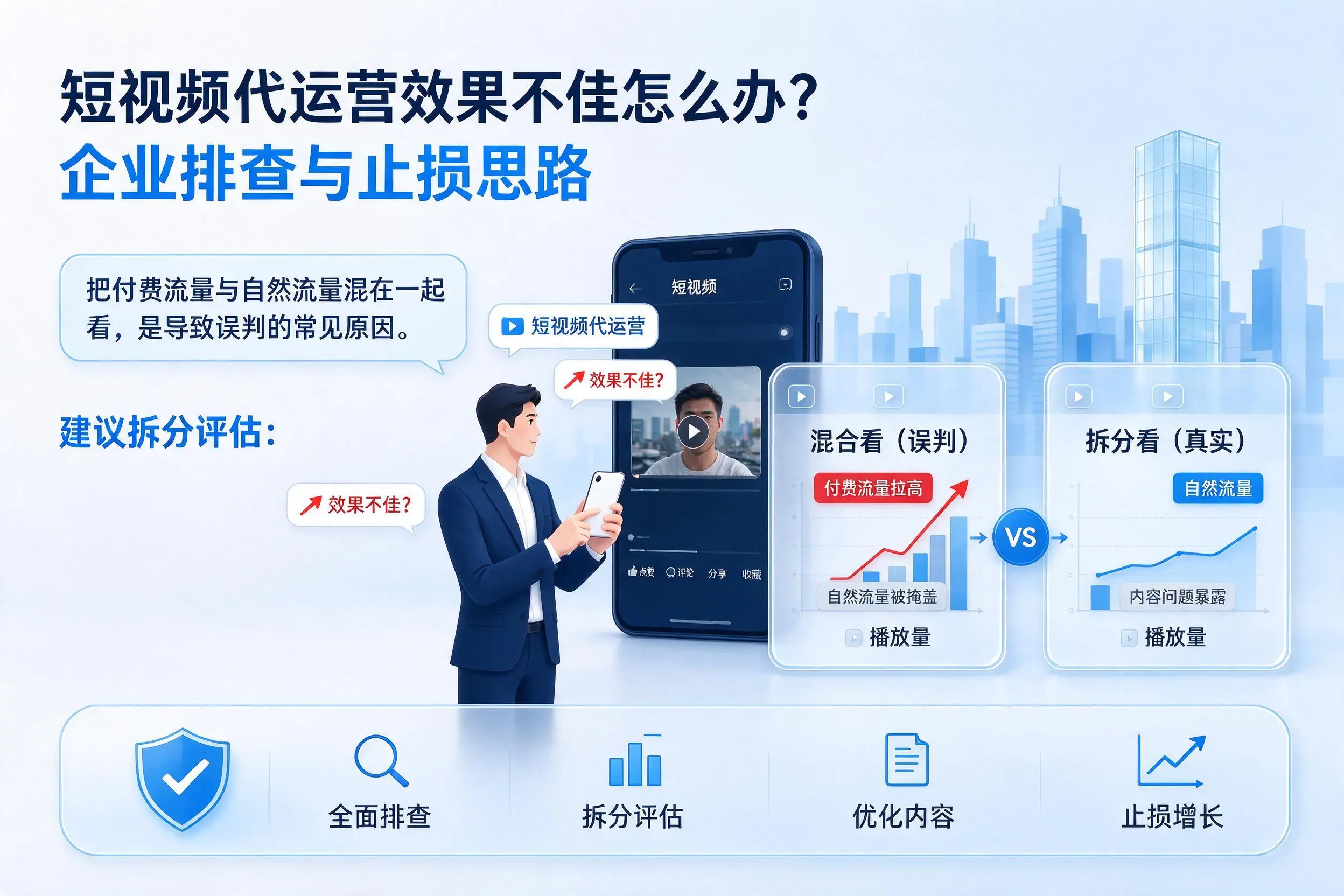 短视频代运营效果不佳怎么办？邯郸企业排查与止损思路