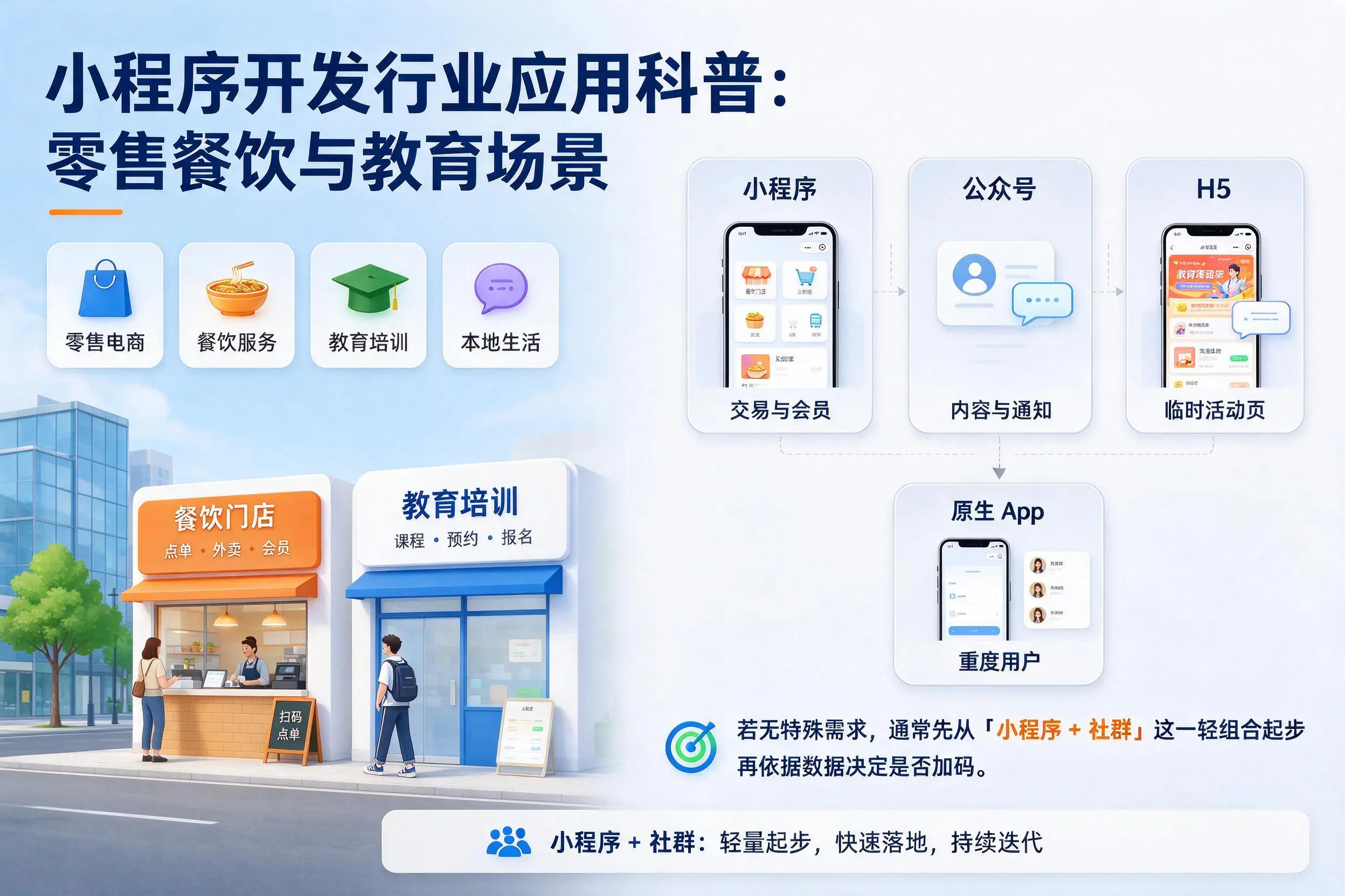 邯郸小程序开发行业应用科普：零售餐饮与教育场景