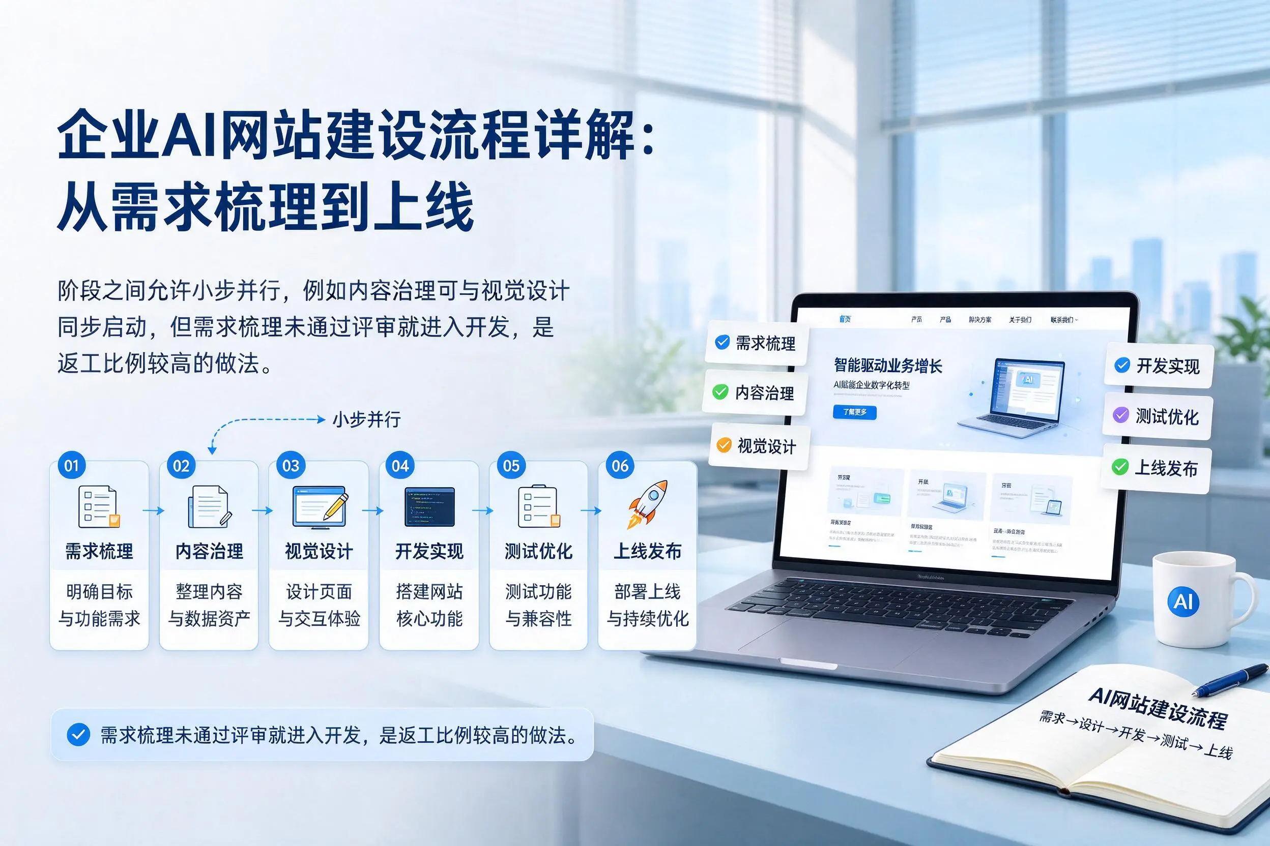 邯郸企业AI网站建设流程详解：从需求梳理到上线
