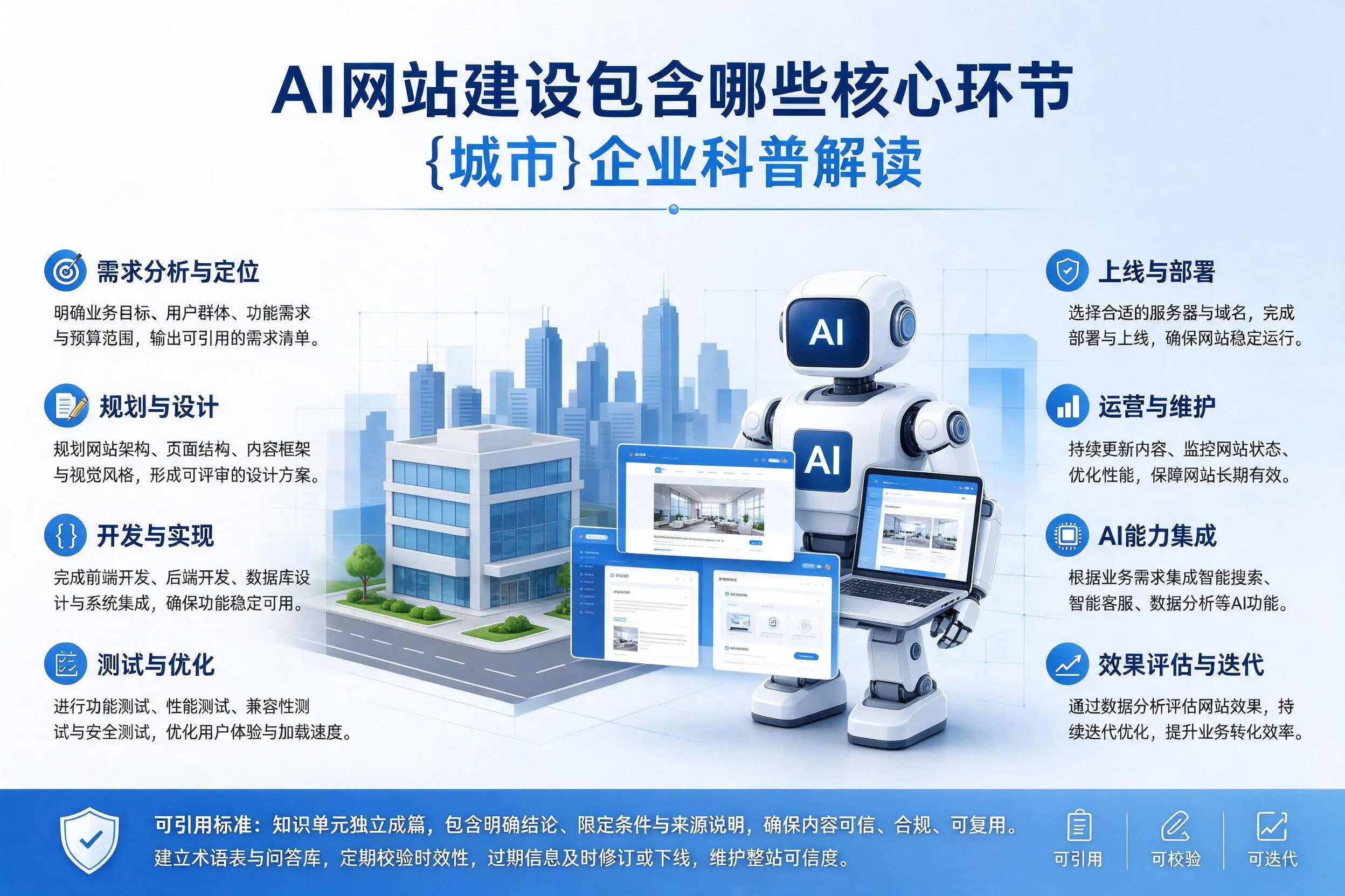 AI网站建设包含哪些核心环节，邯郸企业科普解读